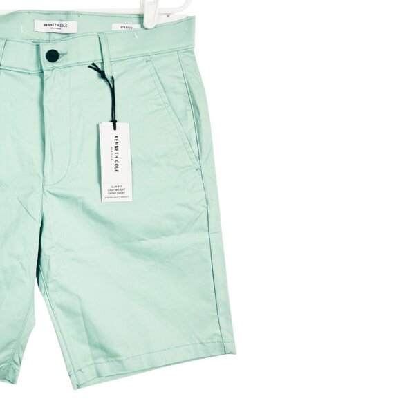 Kenneth Cole Men's Green Slim Fit Lightweight Stretch Chino Shorts Size 30 NWT - Picture 3 of 12